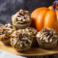 Pumpkin Pecan Muffins With Cream Cheese Glaze