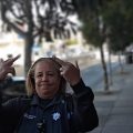 S.F. police union head flips off activist in heated exchange