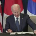 Biden praises cooperation at meeting with South Korean, Japanese leaders amid North Korea worries